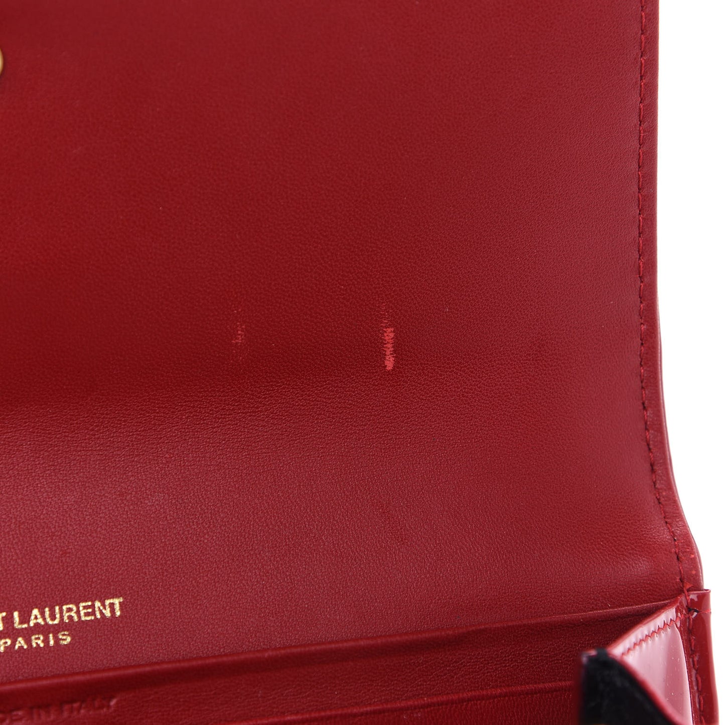 Patent Calfskin Matelasse Monogram Large Vicky Continental Wallet Rouge Eros