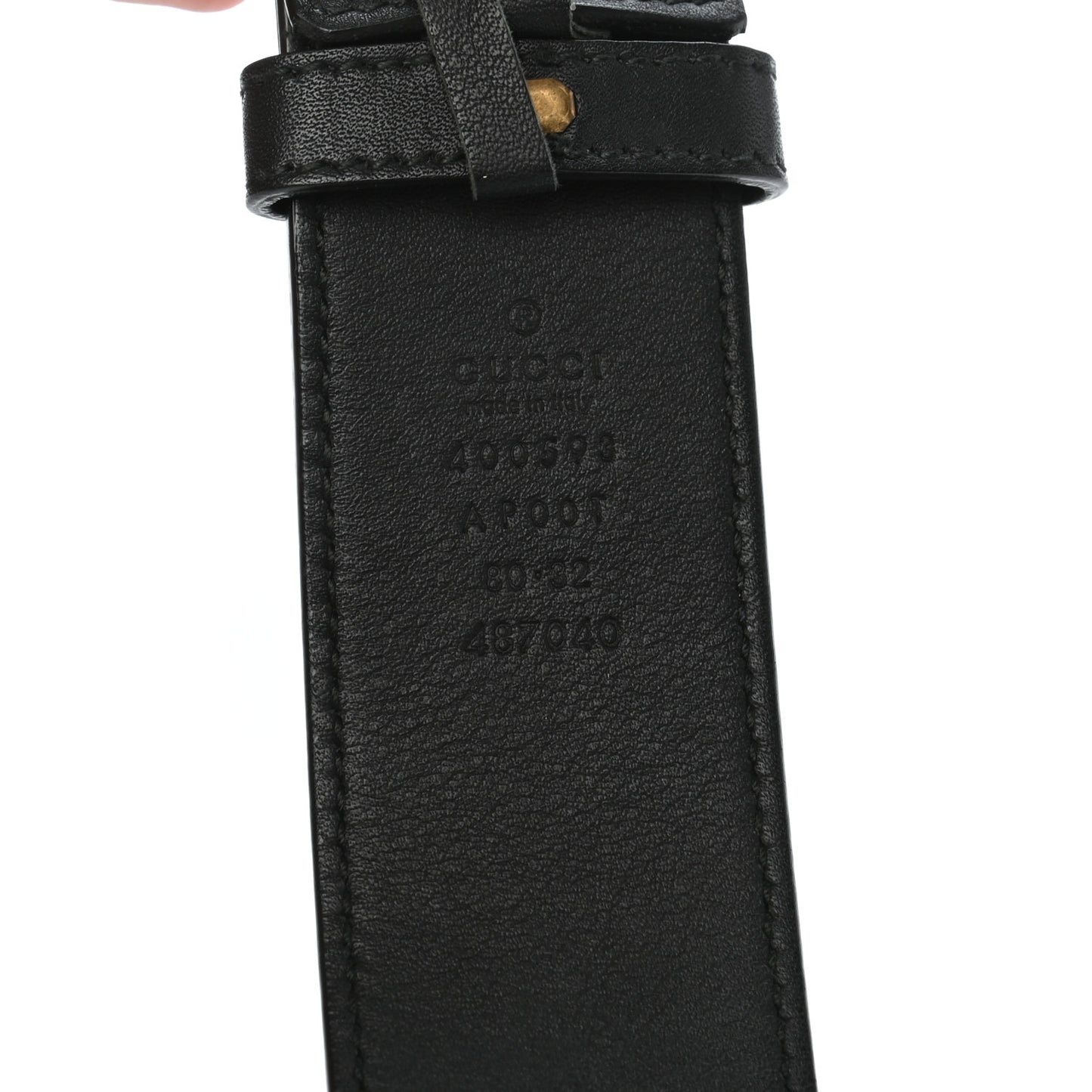 Calfskin Double G 40mm Belt 80 32 Black