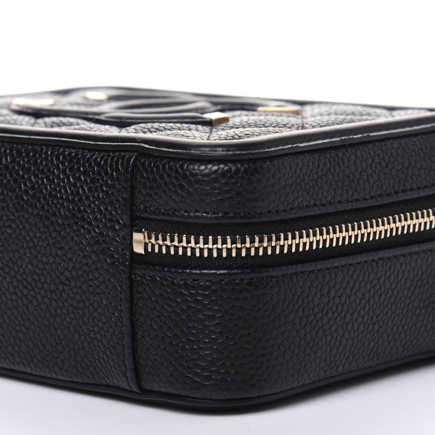 Chanel Caviar Quilted CC Filigree Vanity Clutch With Chain Black 9 of 11