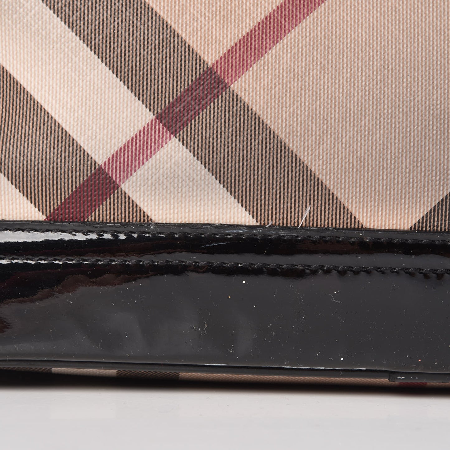 Patent Supernova Check Tote Black