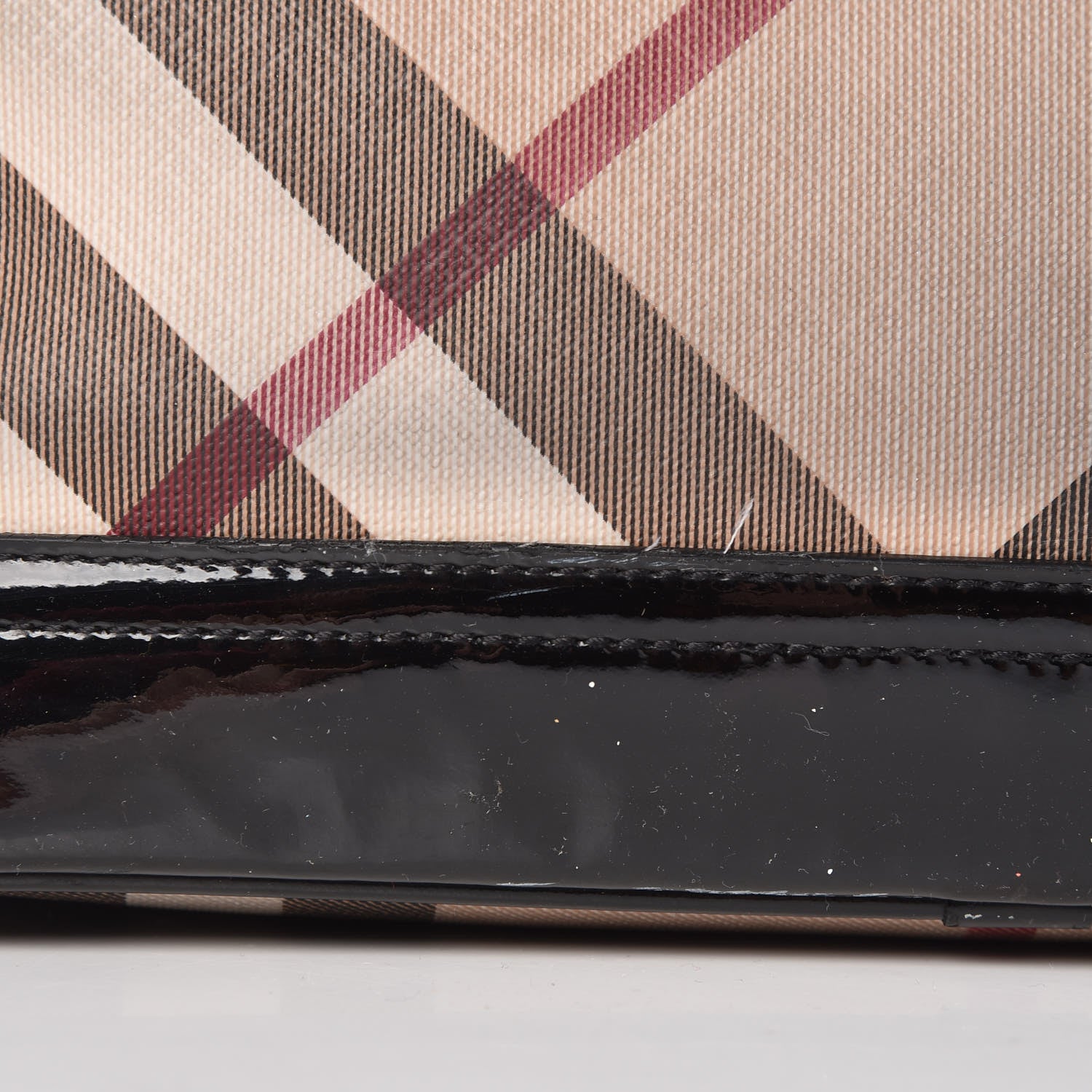 Burberry Patent Supernova Check Tote Black 29 of 30