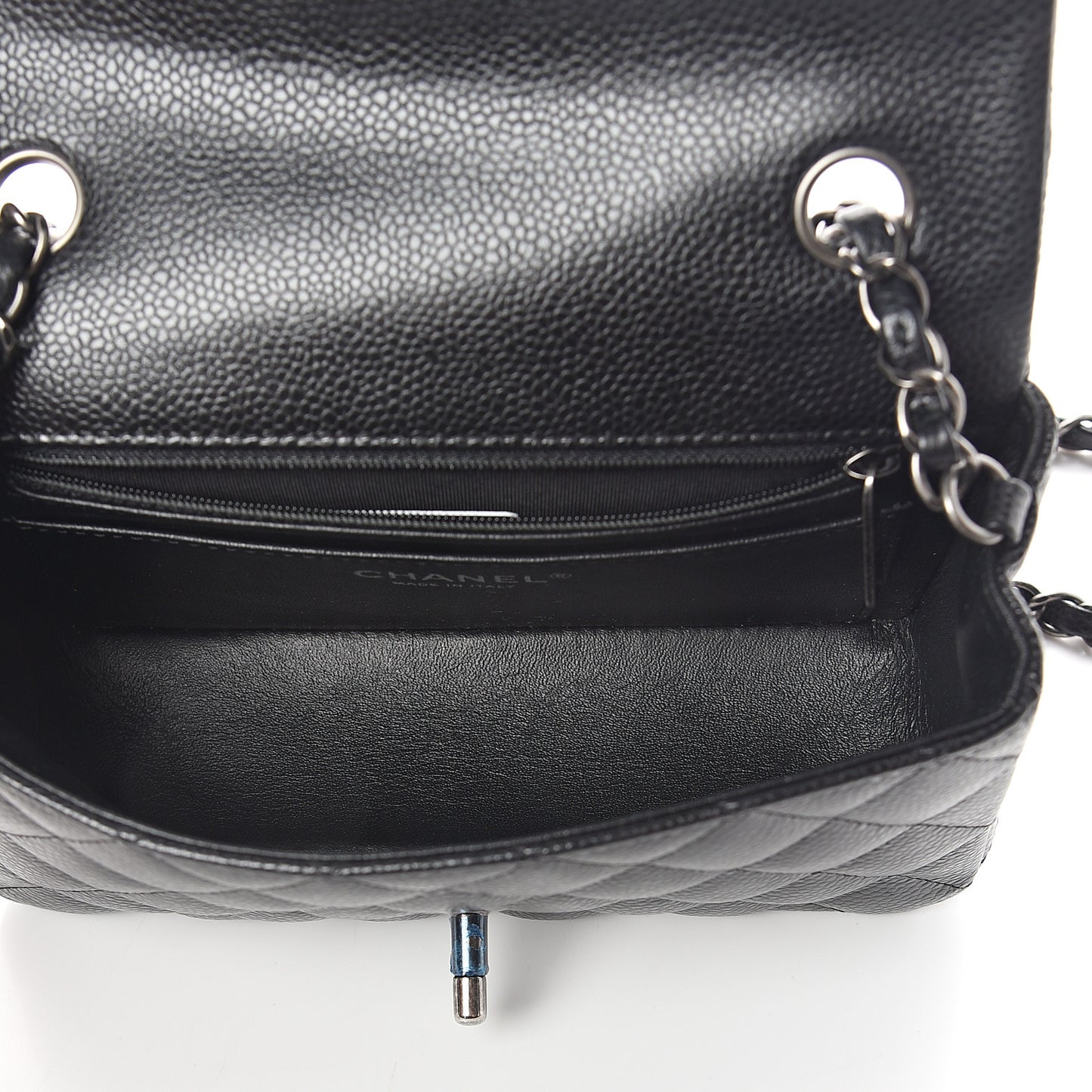 Caviar Quilted Mini Rectangular Flap Black