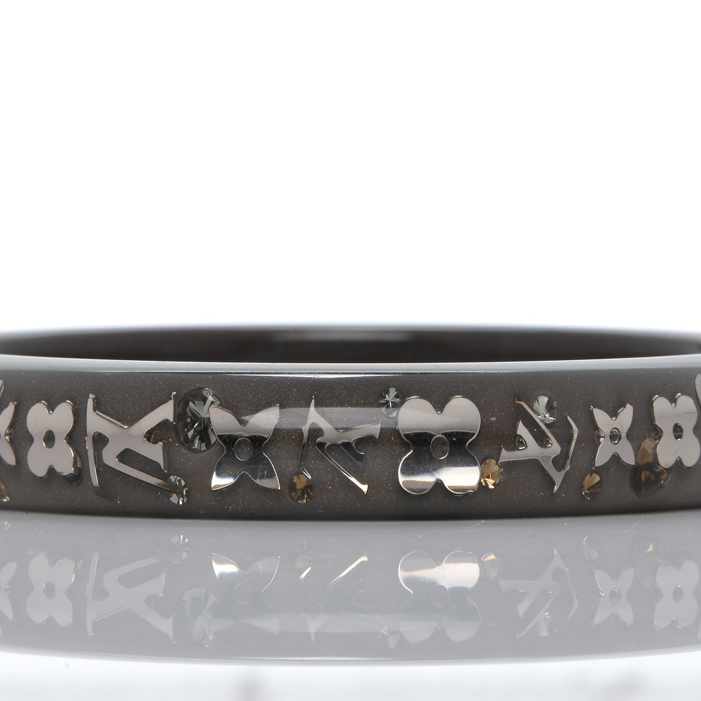 Resin Swarovski Small Inclusion Bracelet PM Grey