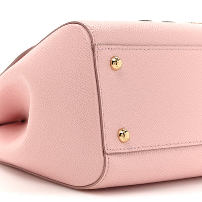 Dolce & Gabbana DOLCE GABBANA Dauphine Medium DG Family Patch Miss Sicily Satchel Rosa Carne 10 of 16