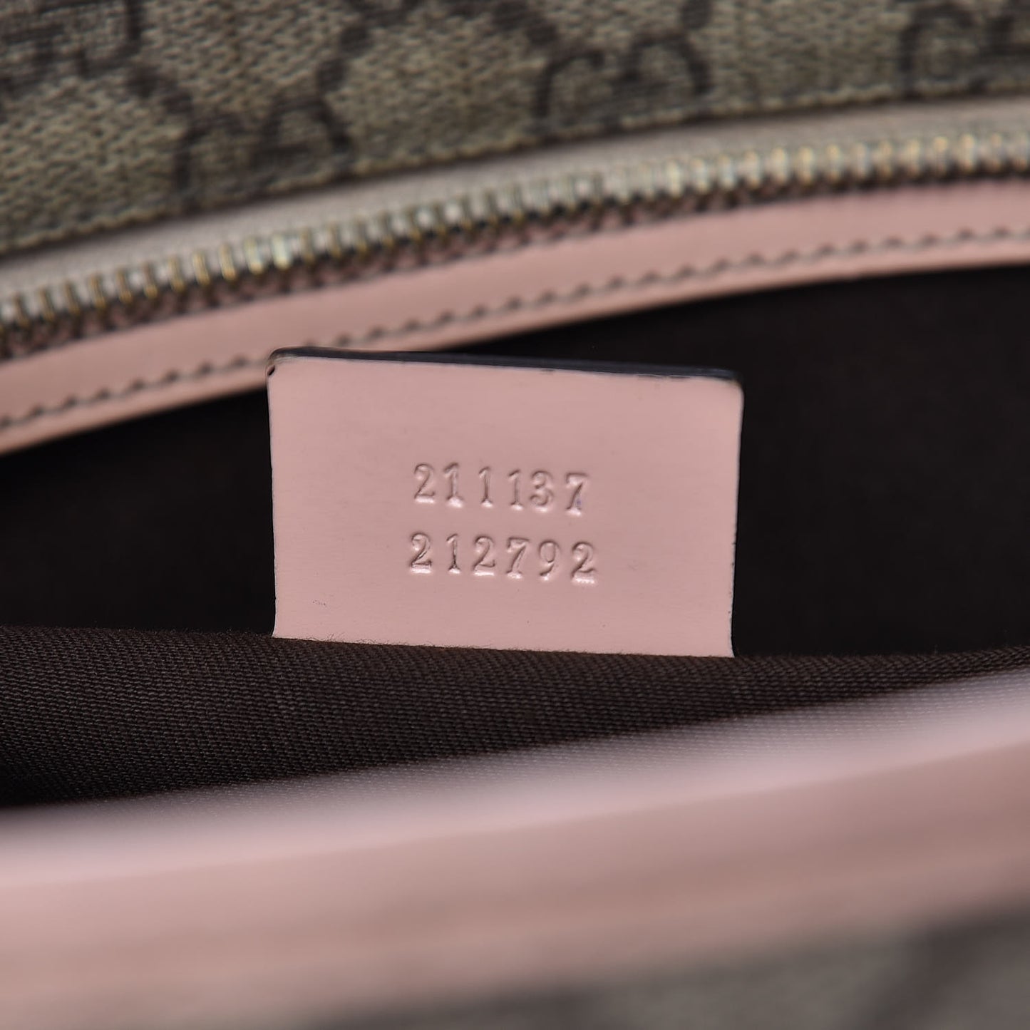 GG Supreme Monogram Medium Zippered Shopping Tote Pink