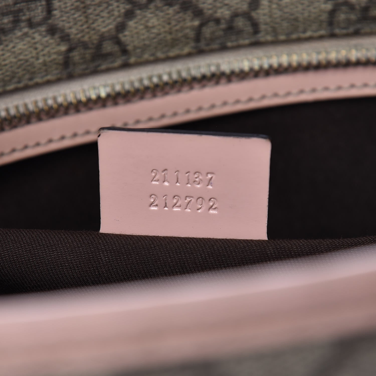 Gucci GG Supreme Monogram Medium Zippered Shopping Tote Pink 7 of 15