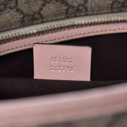 Gucci GG Supreme Monogram Medium Zippered Shopping Tote Pink 7 of 15