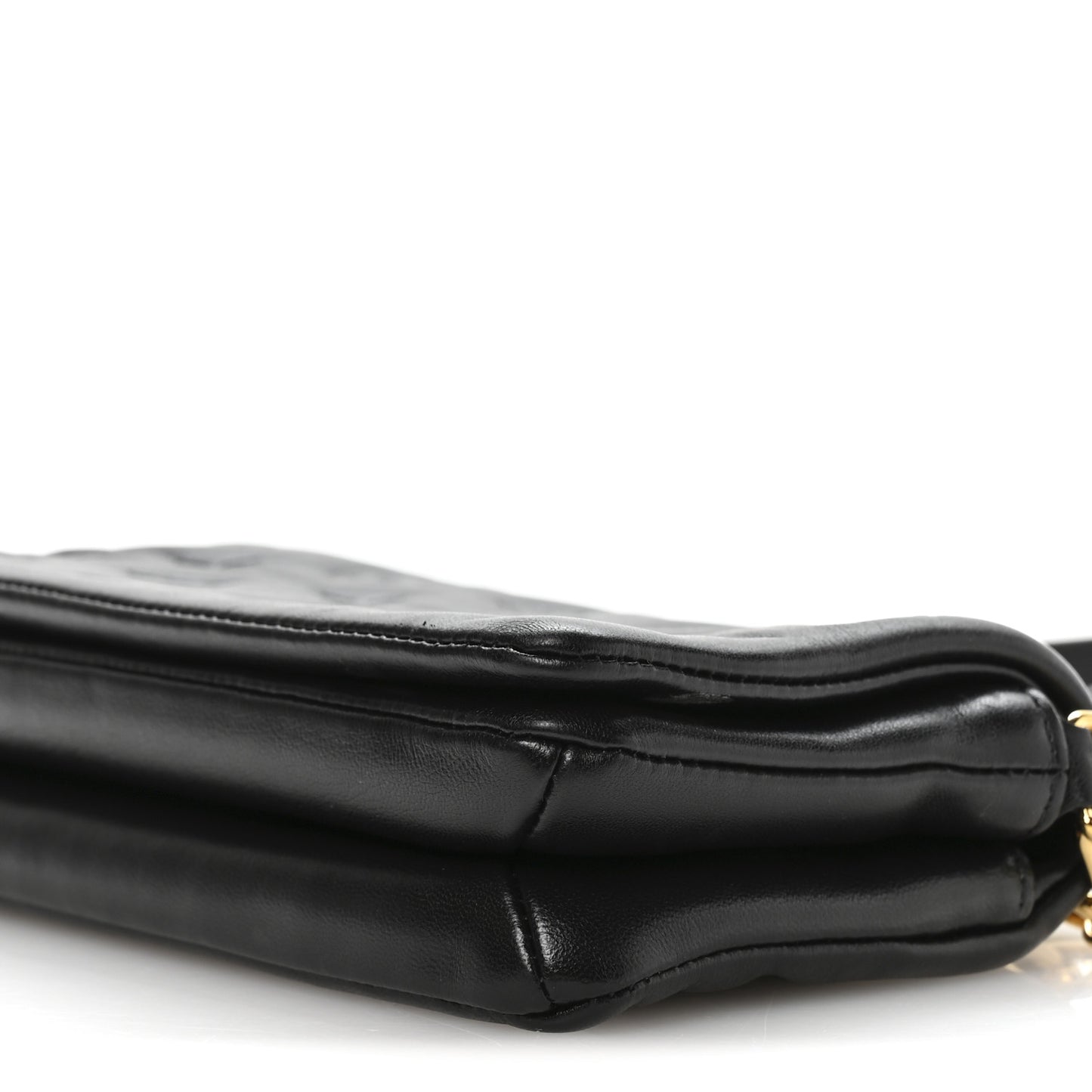 Lambskin Embossed Monogram Pochette Coussin Crossbody Black
