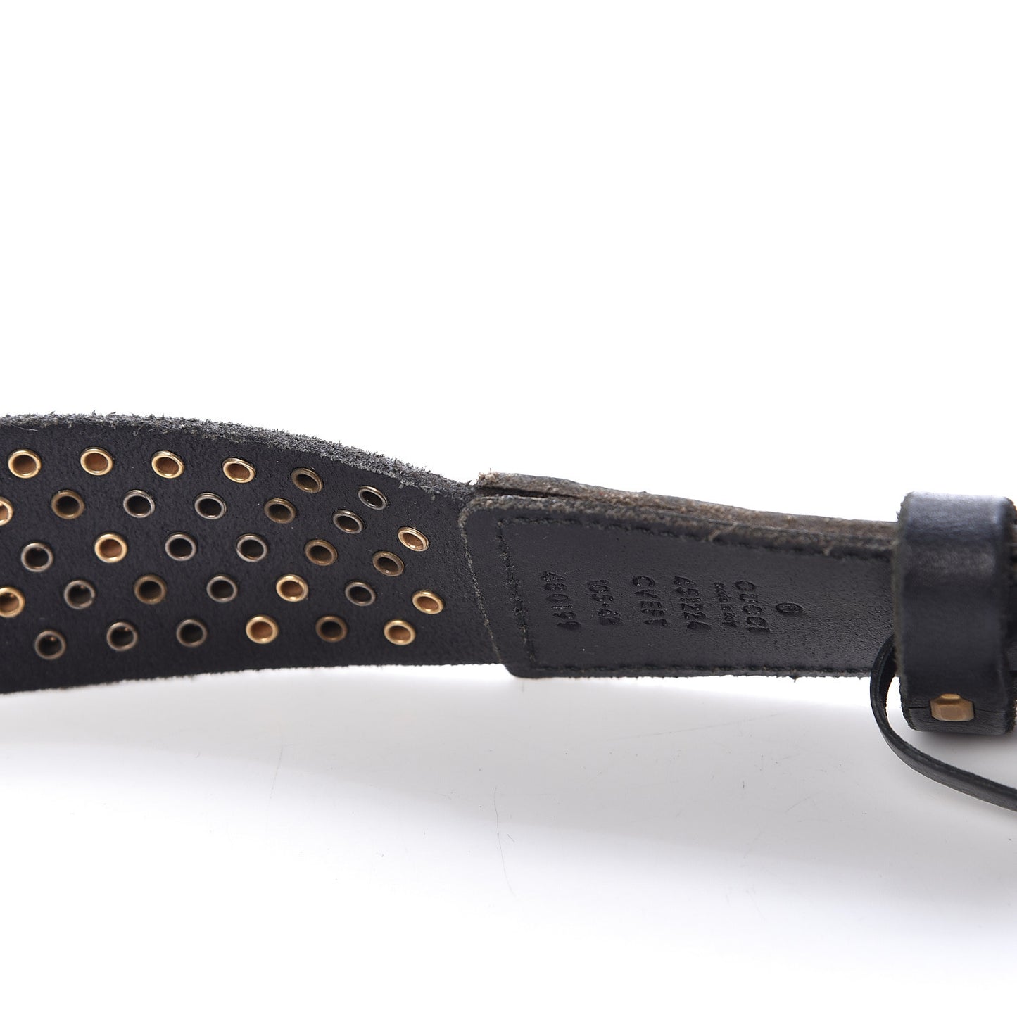 Calfskin Studded Feline Belt 105 42 Black
