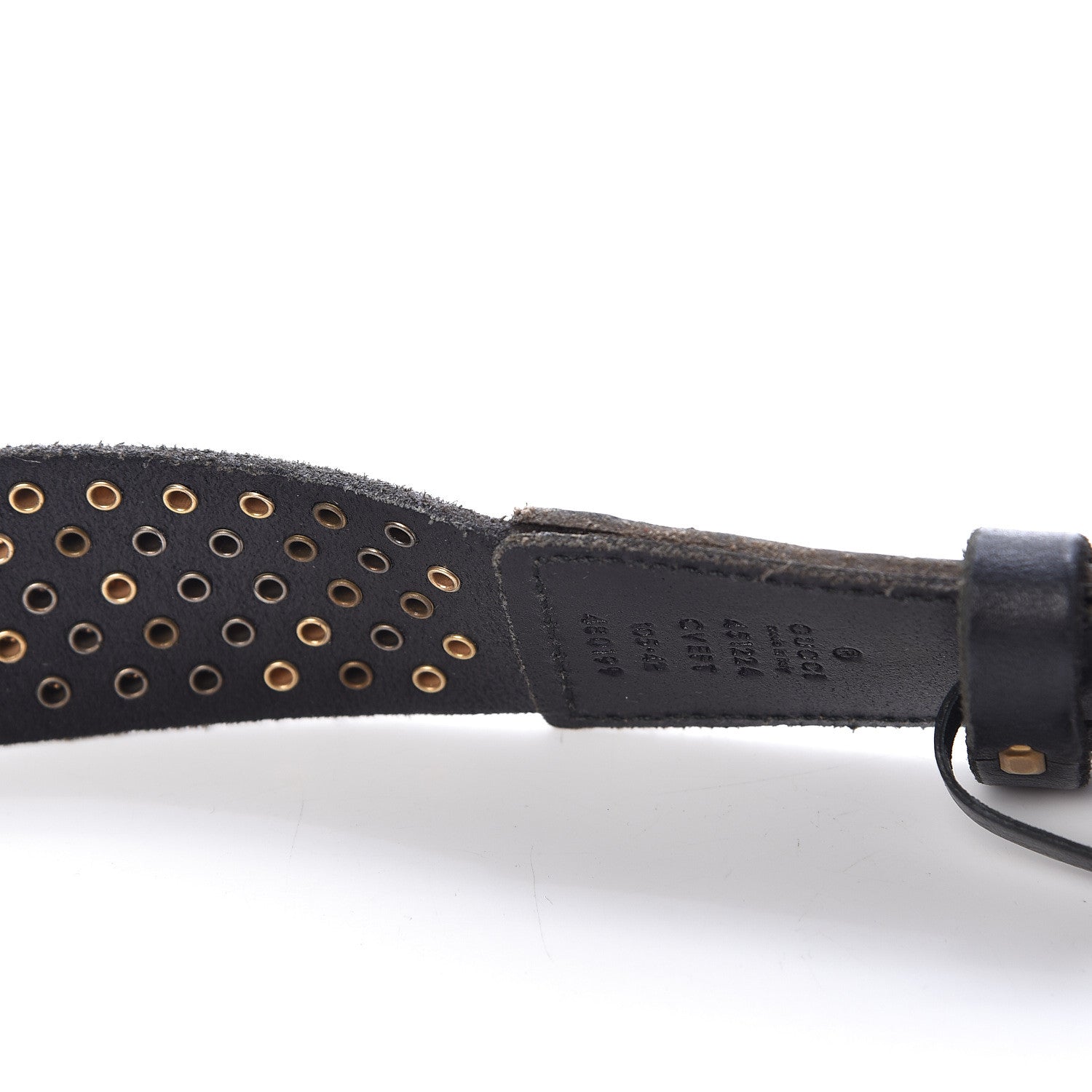 Gucci Calfskin Studded Feline Belt 105 42 Black 7 of 10
