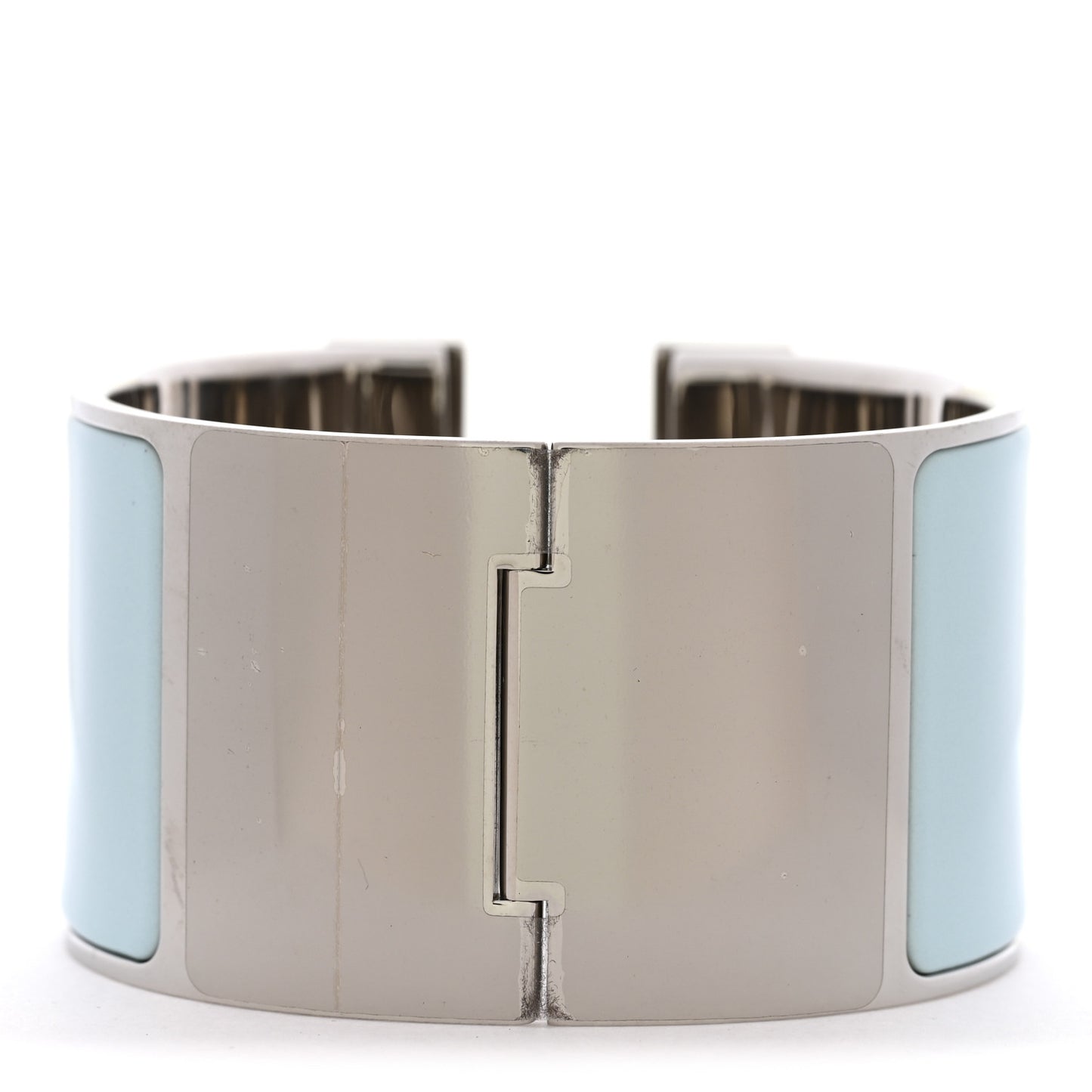 Enamel Extra Wide Clic Clac H Bracelet PM Bleu Glacier