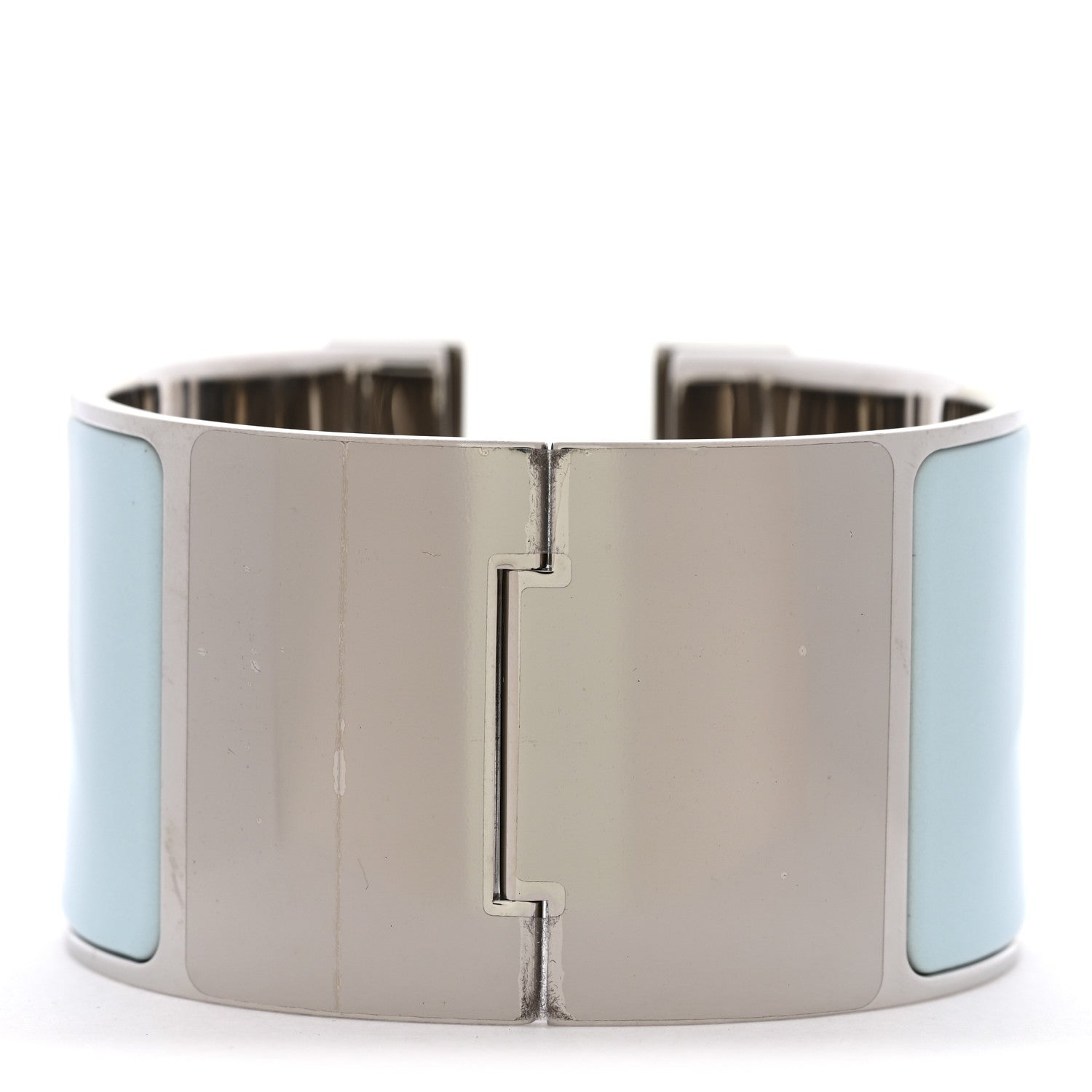 Hermes Enamel Extra Wide Clic Clac H Bracelet PM Bleu Glacier 3 of 5
