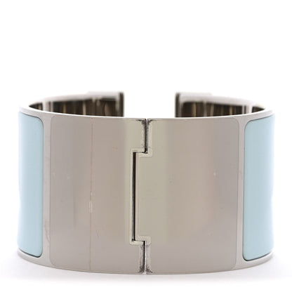 Hermes Enamel Extra Wide Clic Clac H Bracelet PM Bleu Glacier 3 of 5