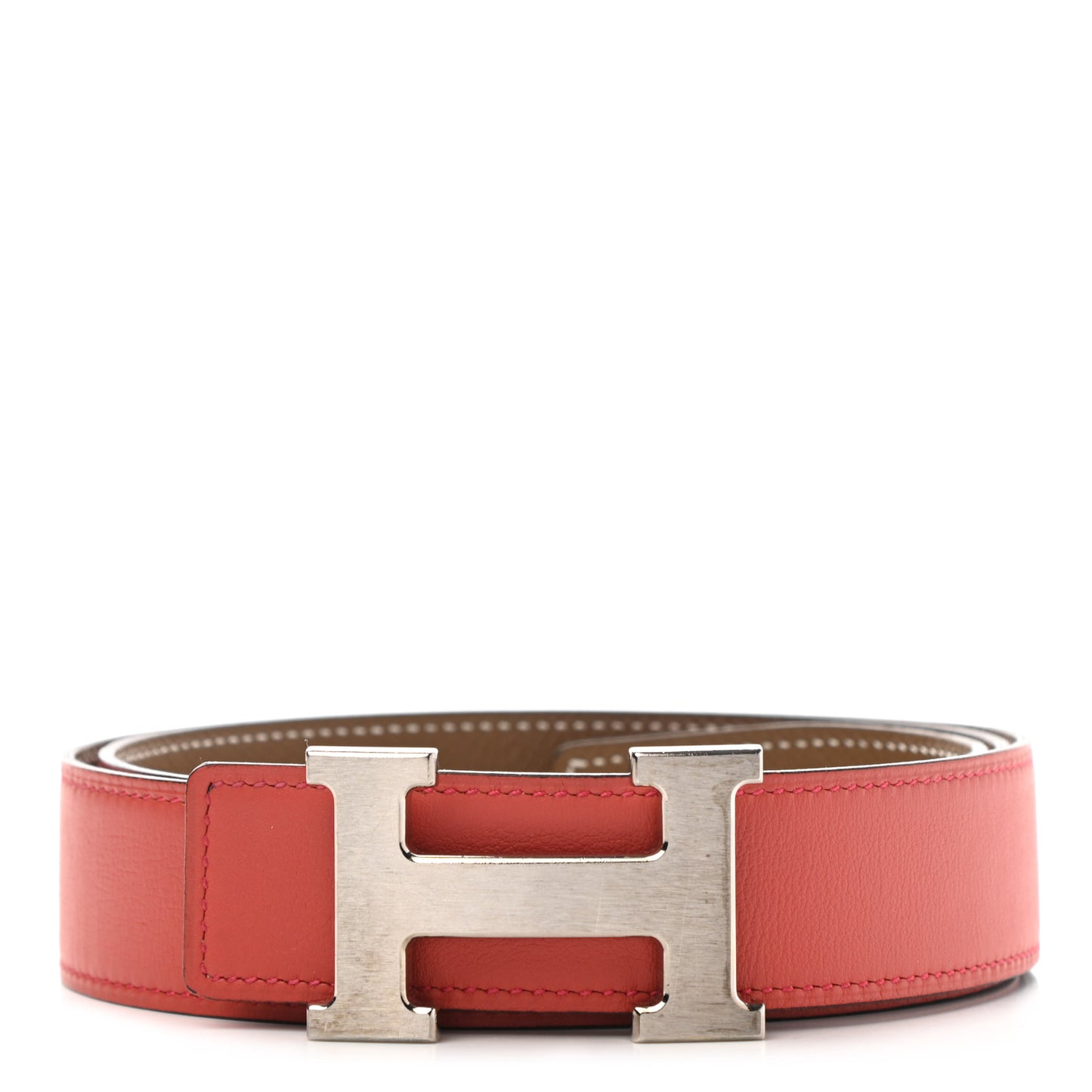 Swift Epsom 32mm H Belt 90 Rouge Casaque Gold