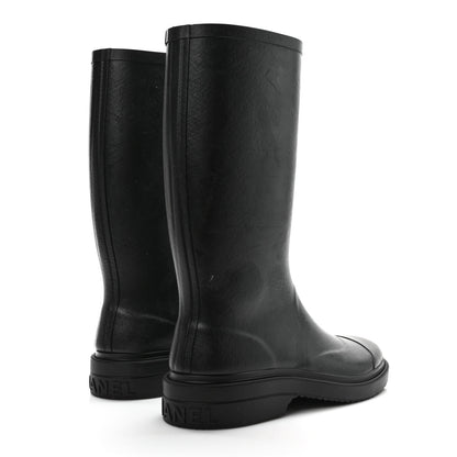 Chanel Caoutchouk CC High Boots 40 Black 4 of 8