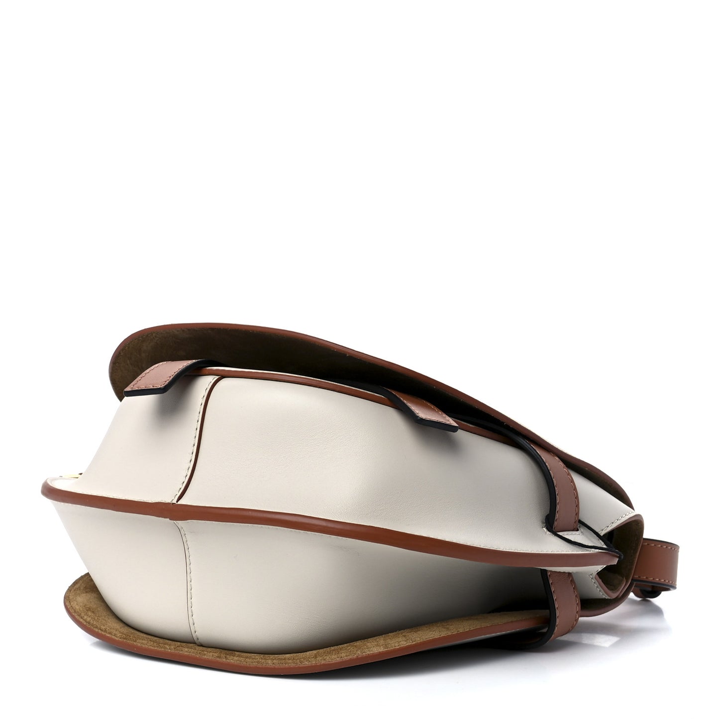 Calfskin Small Dual Gate Crossbody Bag Ghost Light Ghost