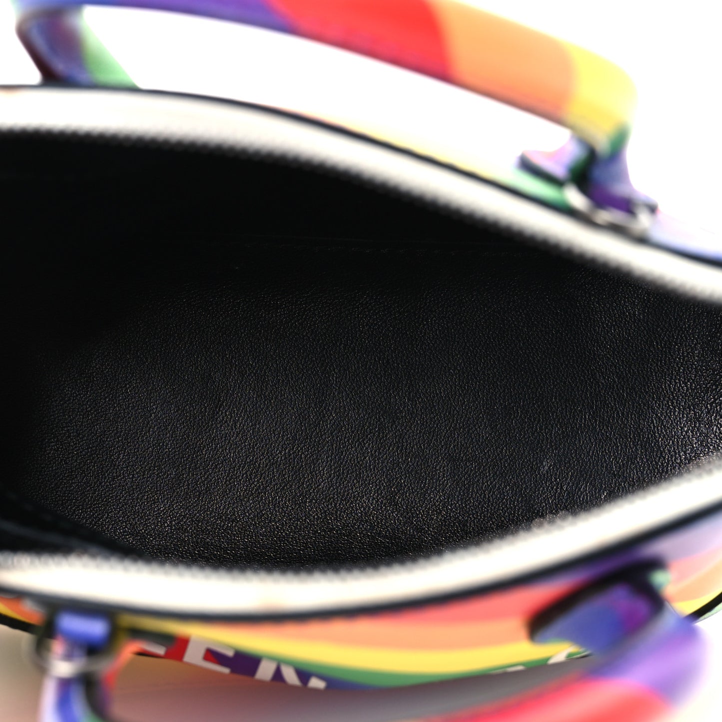 Smooth Calfskin Logo Rainbow XXS Ville Top Handle Bag Multicolor
