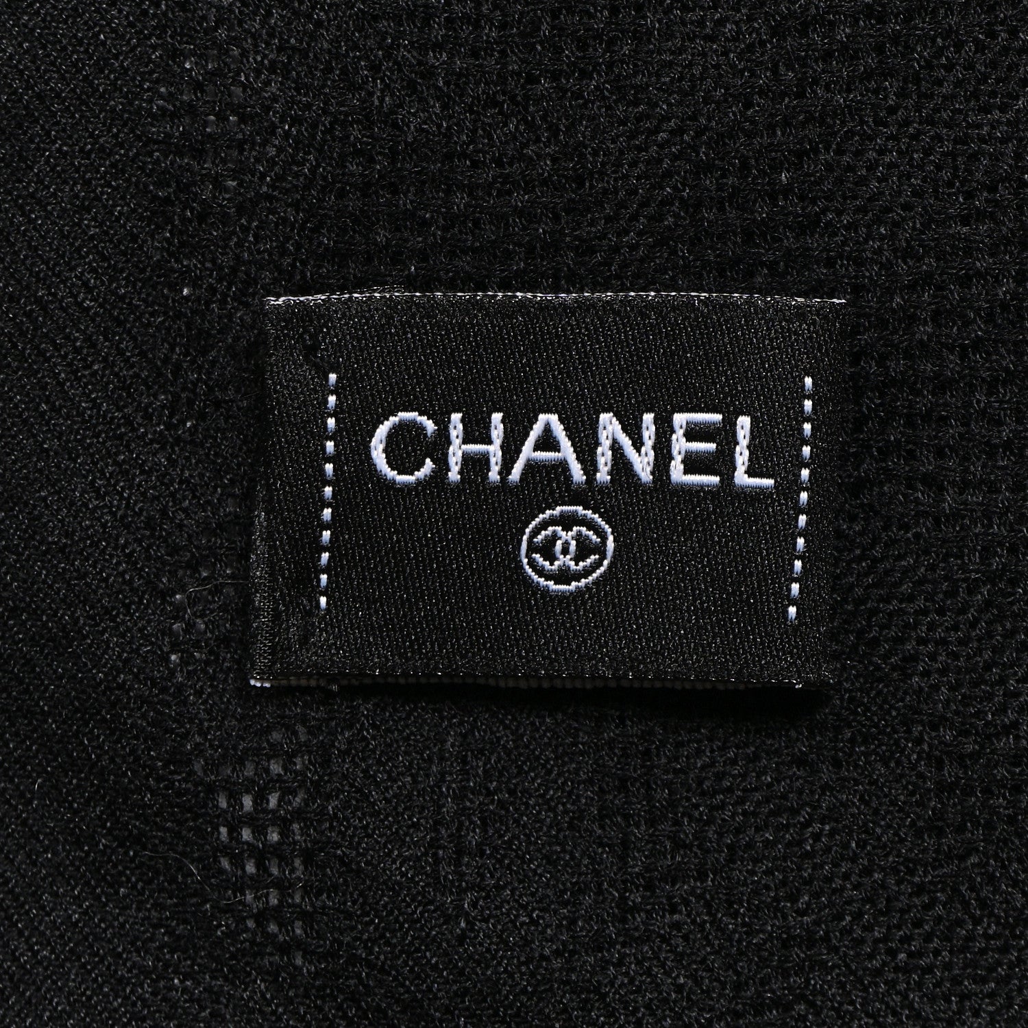 Chanel Cashmere CC Scarf Black 3 of 4
