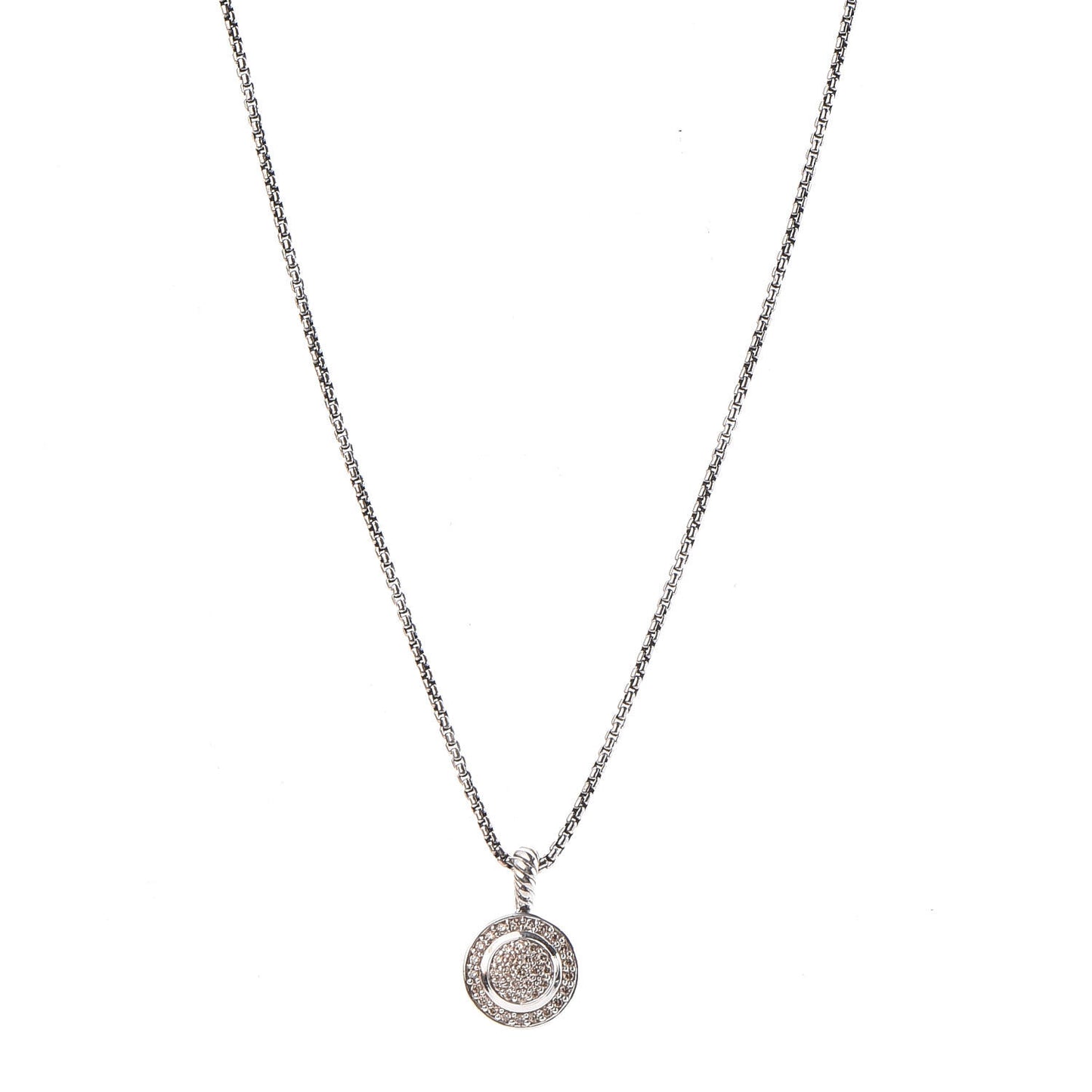 Sterling Silver Diamond 8mm Petite Cerise Pendant Necklace