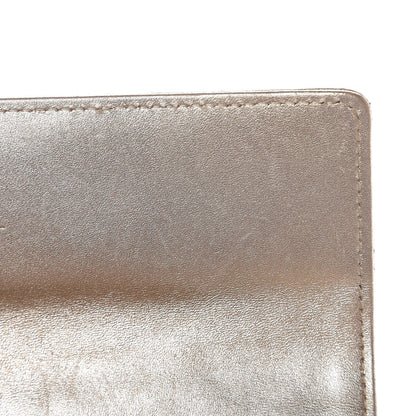 Chanel Metallic Quilted Flap Wallet Gold 9 of 13