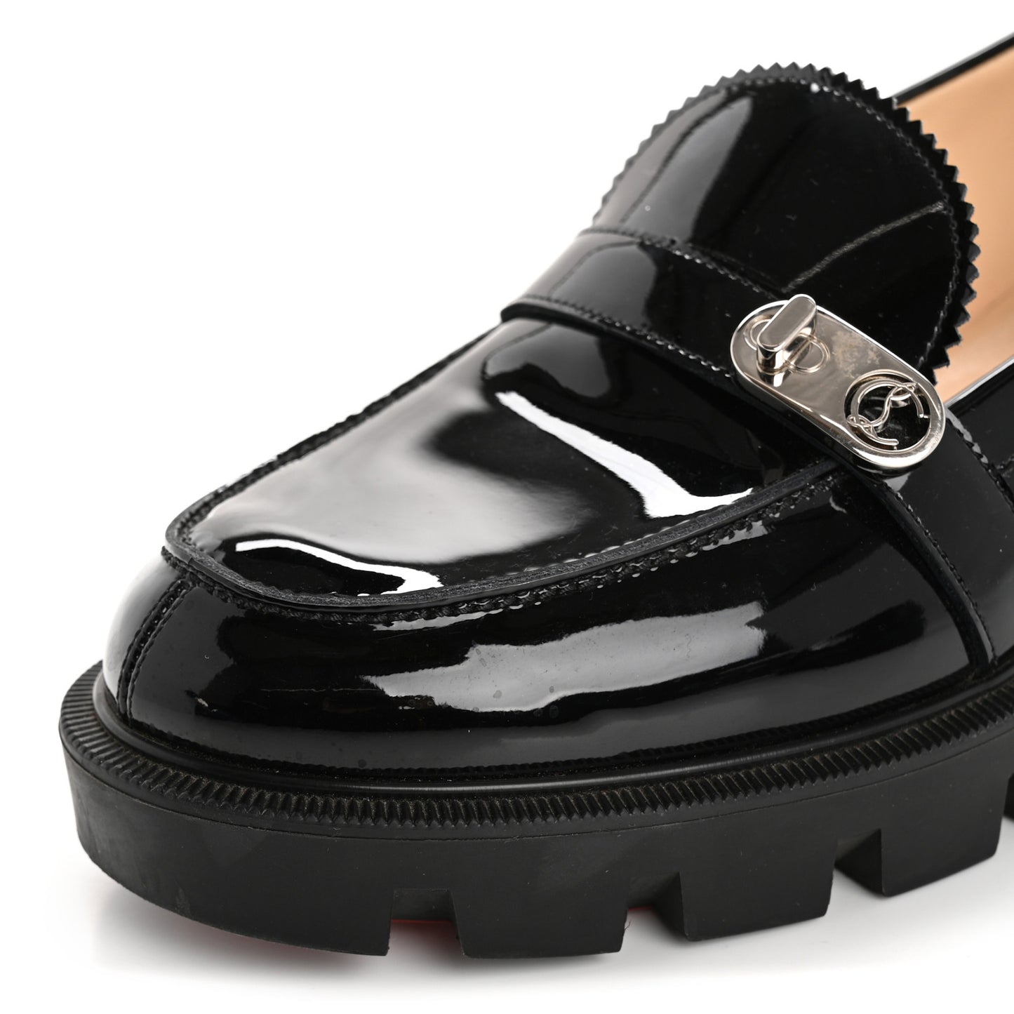 Patent Lock Woody Loafers 36.5 Black