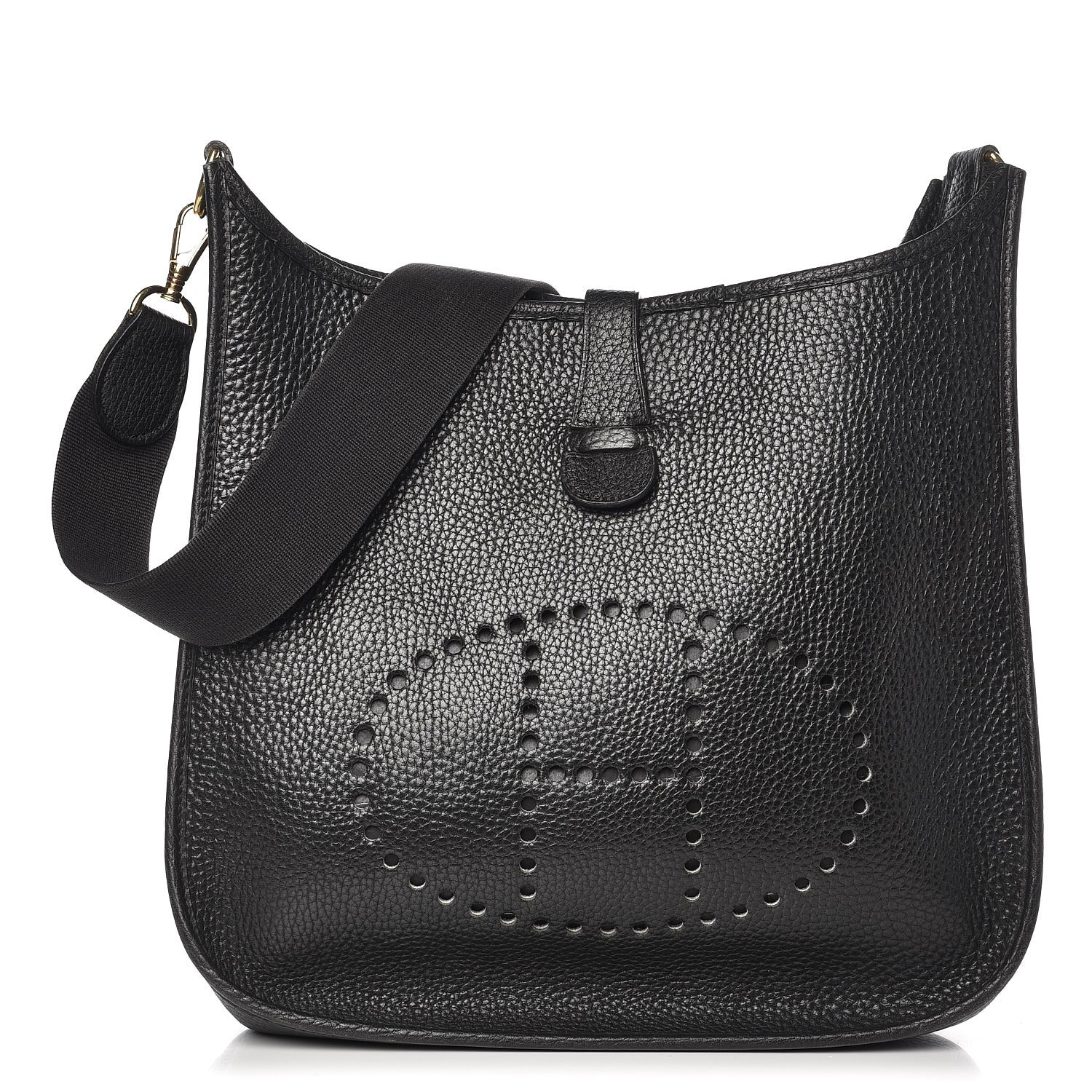 Hermes Taurillon Clemence Evelyne PM Black 1 of 10