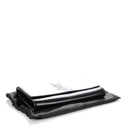 Saint Laurent Textured Patent Monogram Large Belle De Jour Clutch Black 4 of 7