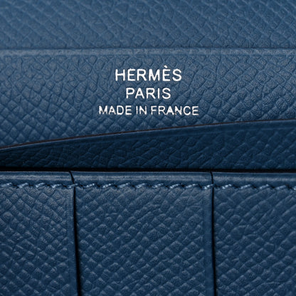 Hermes Epsom Bearn Gusset Wallet Bleu Paradis 6 of 7