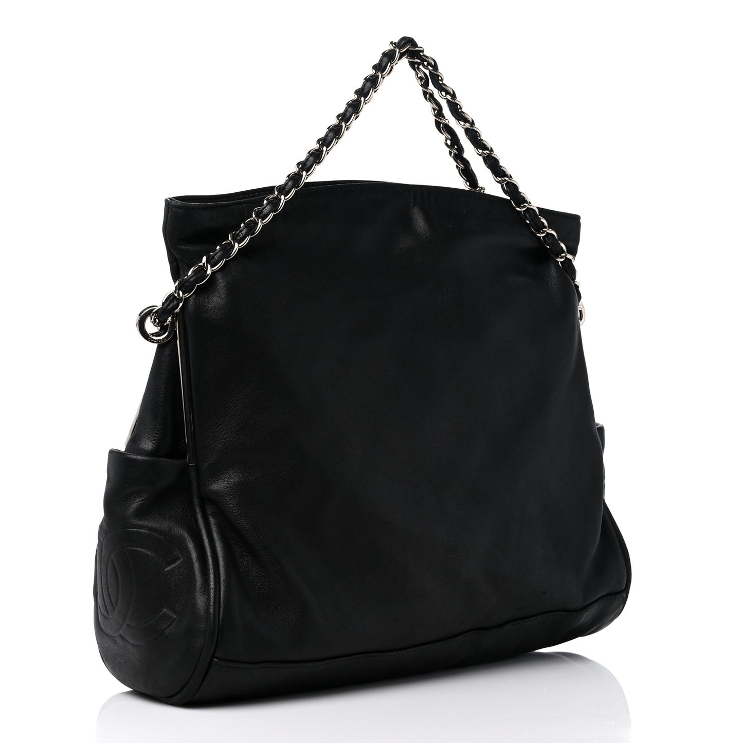 Lambskin Large Ultimate Soft Tote Black