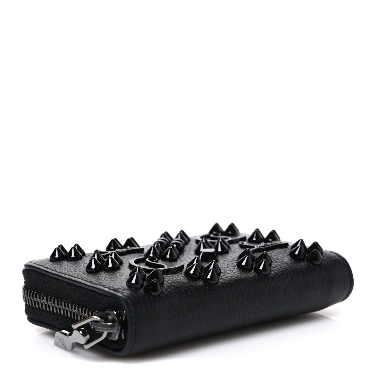 Christian Louboutin Calfskin Loubinthesky Panettone Coin Purse Black 4 of 7