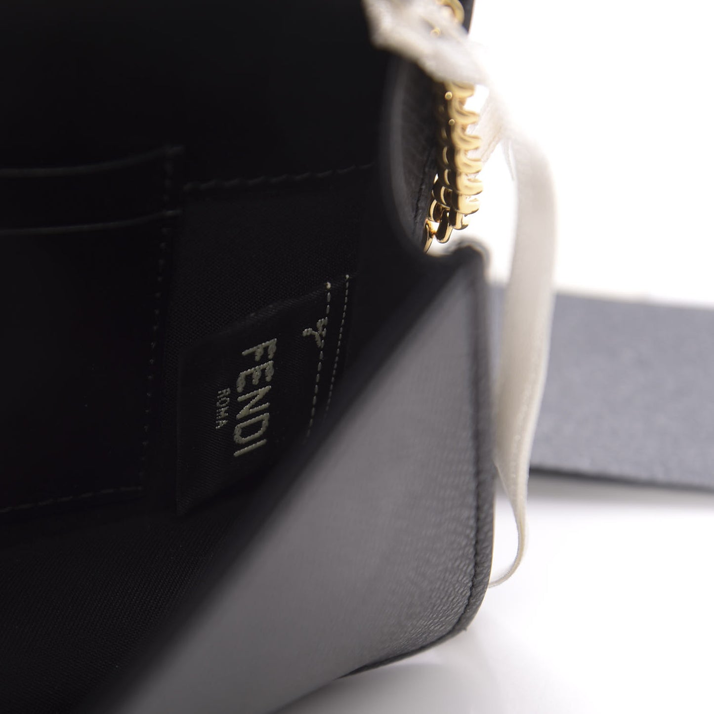 Vitello Cruise F is Fendi Bi-Color FF 1974 Embossed Envelope Belt Bag Maya Black
