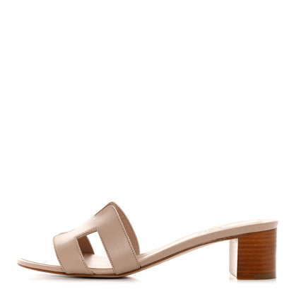 Hermes Calfskin Oasis Sandals 39 Beige Nude 1 of 9