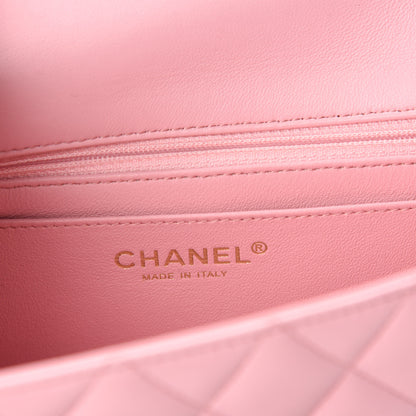 Chanel Lambskin Quilted Mini Rectangular Flap Pink 8 of 11