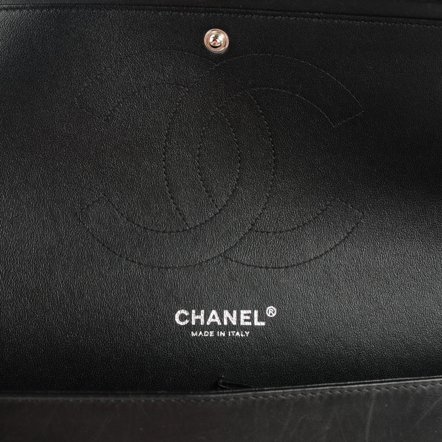 Chanel Lambskin Quilted Jumbo Double Flap So Black 9 of 12
