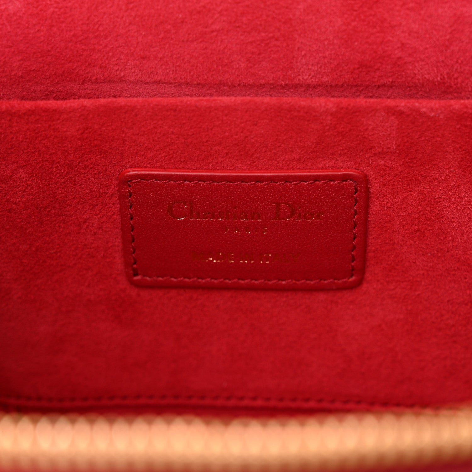 Christian Dior Lambskin Cannage Small Diortravel Vanity Case Red 6 of 9
