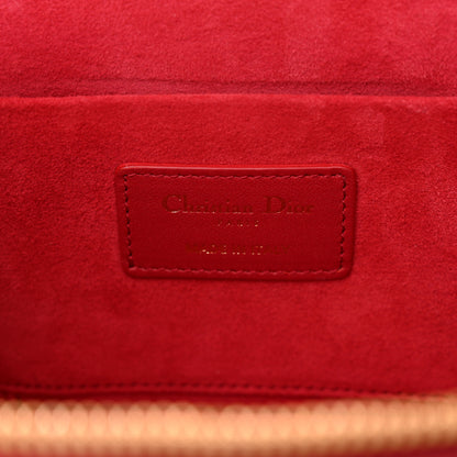 Christian Dior Lambskin Cannage Small Diortravel Vanity Case Red 6 of 9