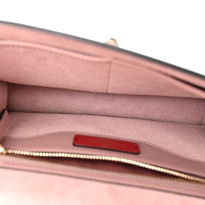 Valentino Garavani Vitello Small Rockstud All Over Demilune Shoulder Bag Lipstick 5 of 9
