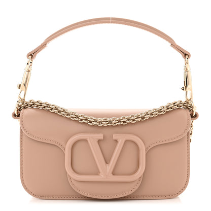 Valentino Garavani Calfskin Enamel Vlogo Small Loco Shoulder Bag Rose Cannelle 1 of 10