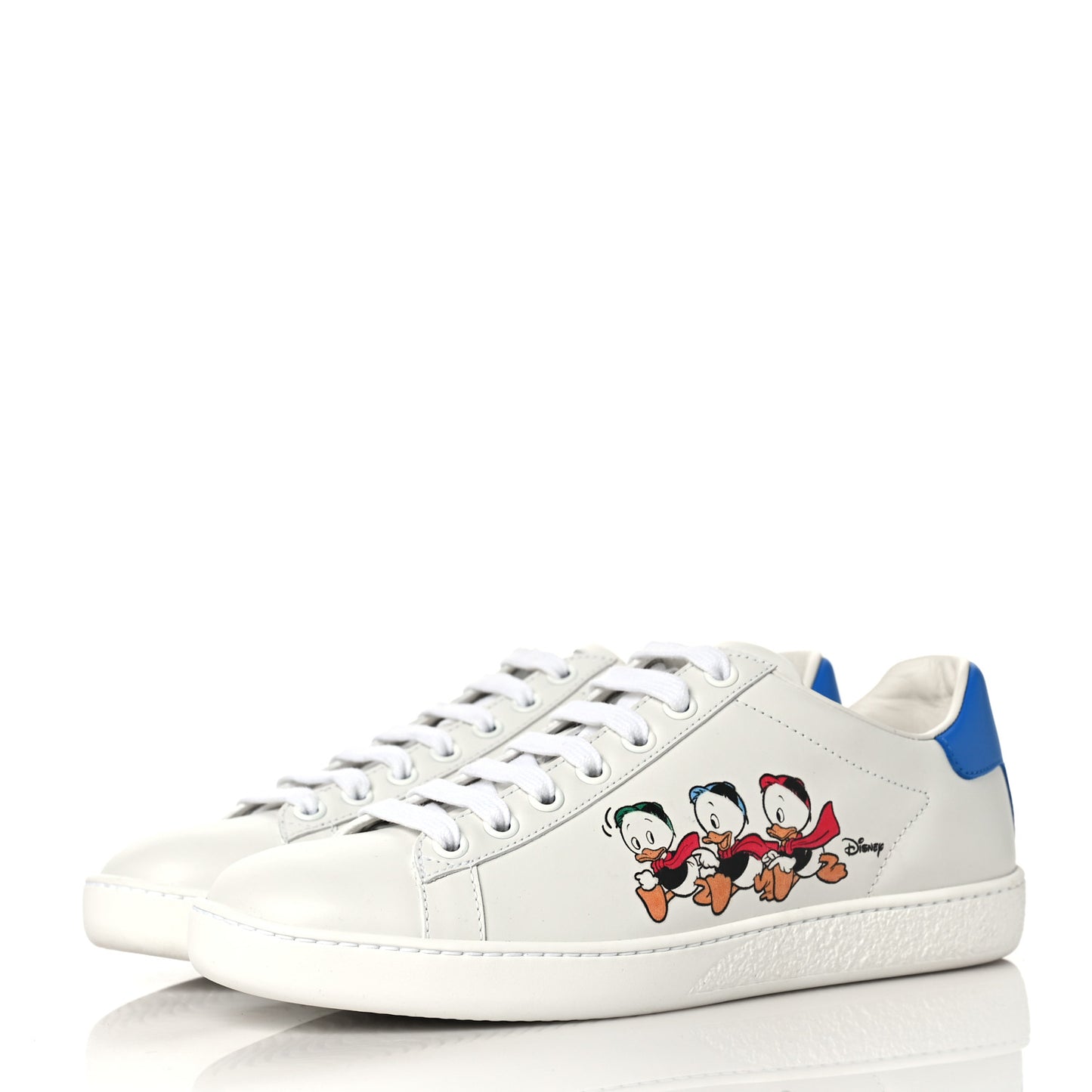 X DISNEY Calfskin Miro Soft Donald Duck Womens Ace Sneakers 35.5 White Bright Splash