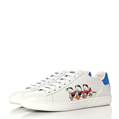 Gucci X DISNEY Calfskin Miro Soft Donald Duck Womens Ace Sneakers 35.5 White Bright Splash 3 of 8