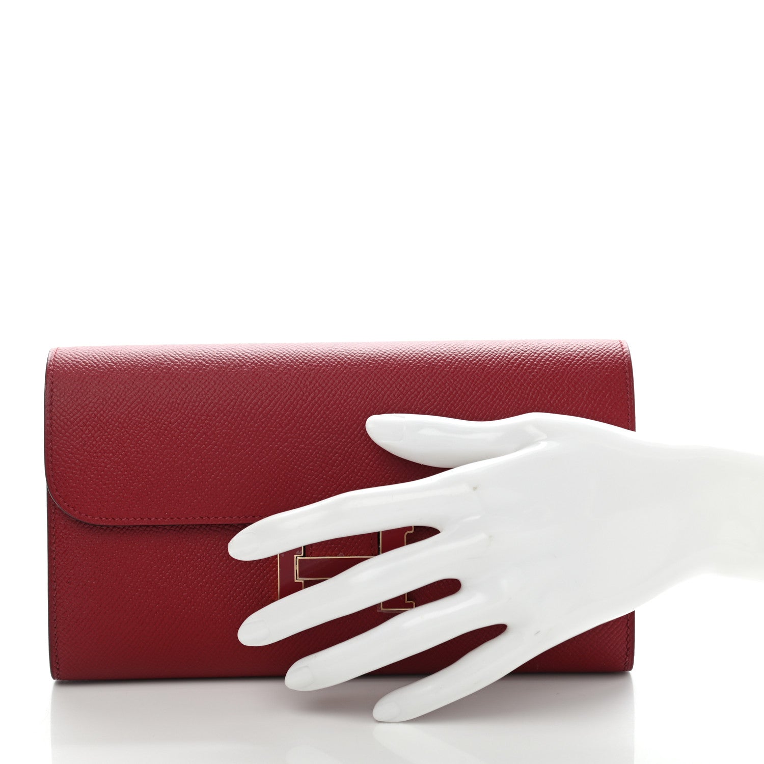 Hermes Epsom Constance Long Wallet Rouge Grenat 2 of 8