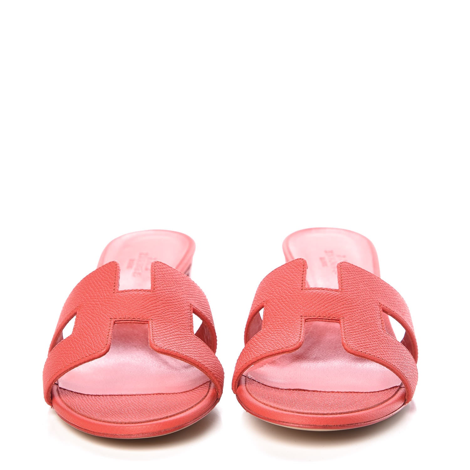 Hermes Epsom Oasis Sandals 37.5 Orange Solaire 2 of 10