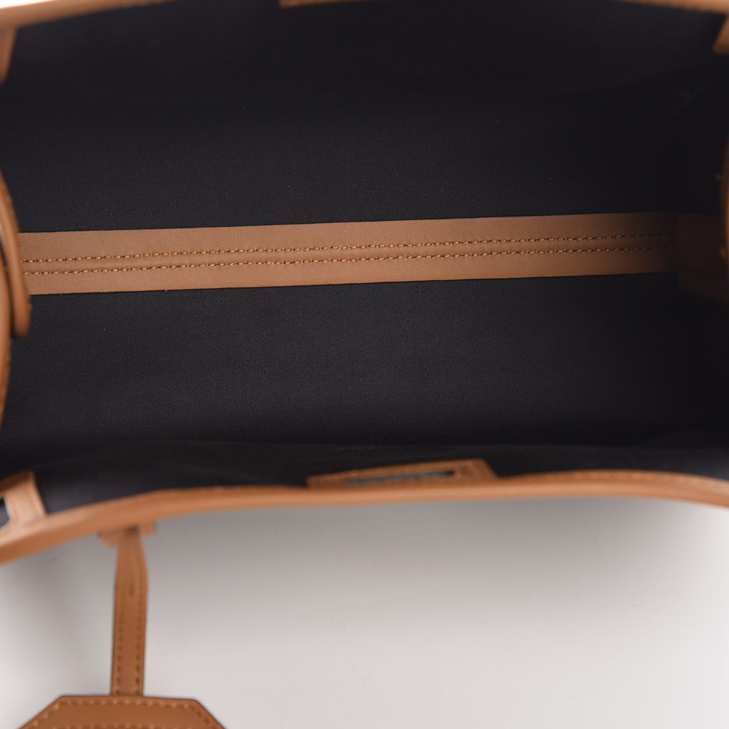 Glazed Fabric Vitello Century FF 1974 Stamp Patch Mini Peekaboo Defender Cover Mogano Panna Caramello