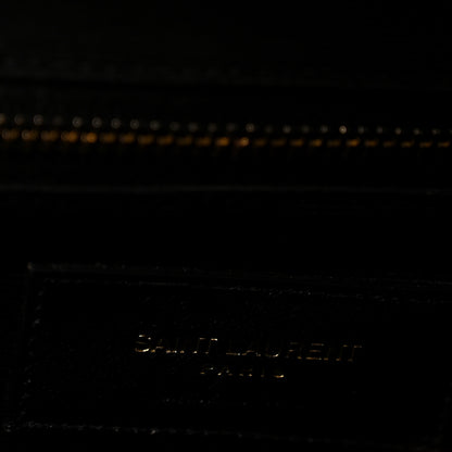 Saint Laurent Grain De Poudre Matelasse Chevron Large Monogram Satchel Rouge Legion 6 of 13