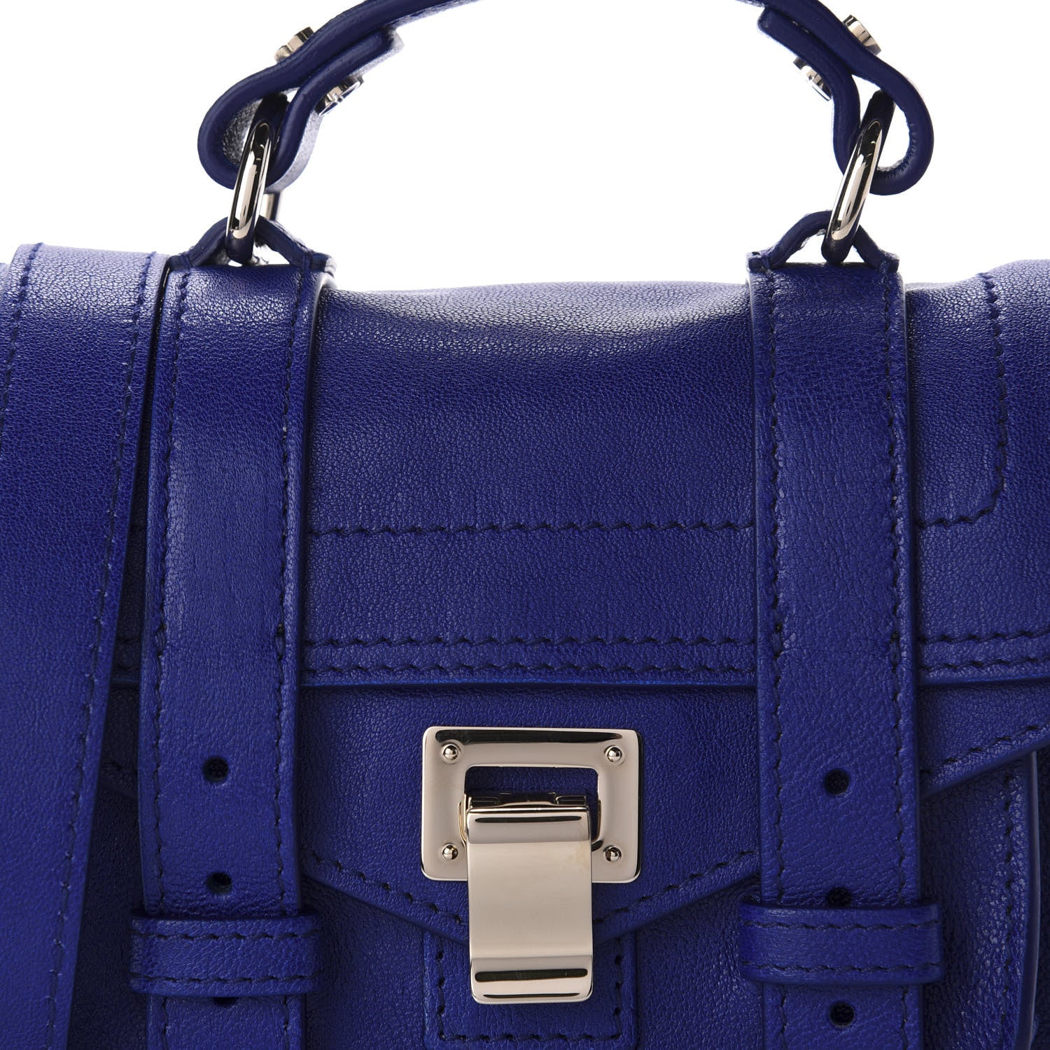 Proenza Schouler Lambskin Micro PS1 Satchel Sapphire 9 of 9