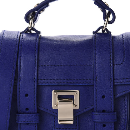 Proenza Schouler Lambskin Micro PS1 Satchel Sapphire 9 of 9