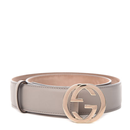 Gucci Moon Calfskin Interlocking G 37mm Belt 85 34 Storm Grey 1 of 6