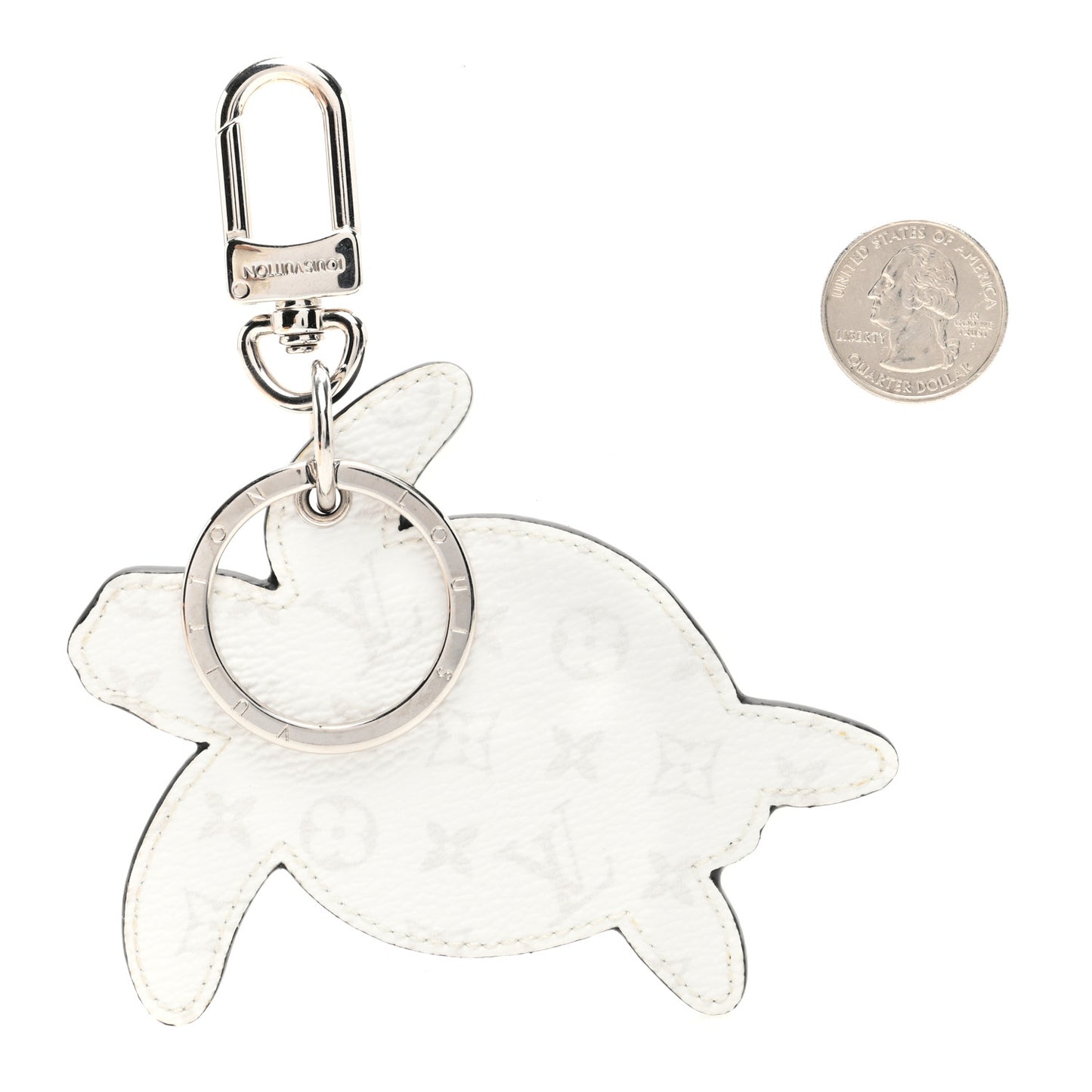 Monogram Turtle Bag Charm Key Holder Green