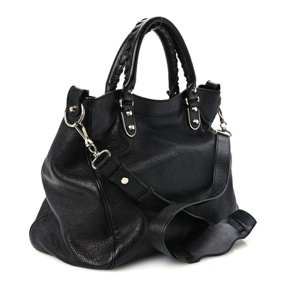 Balenciaga Chevre Silver Metallic Edge Hardware Velo Black 3 of 10