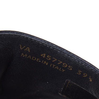 Saint Laurent Lambskin Joan Slide Sandals 39.5 Black 10 of 11